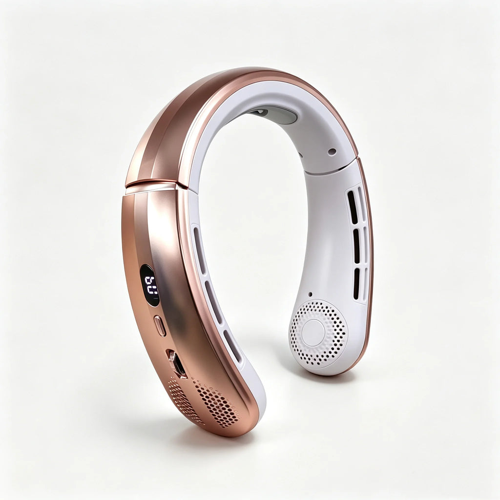 Bladeless Neck Fan with LED Display — 16 Hours of Hands-Free Cooling