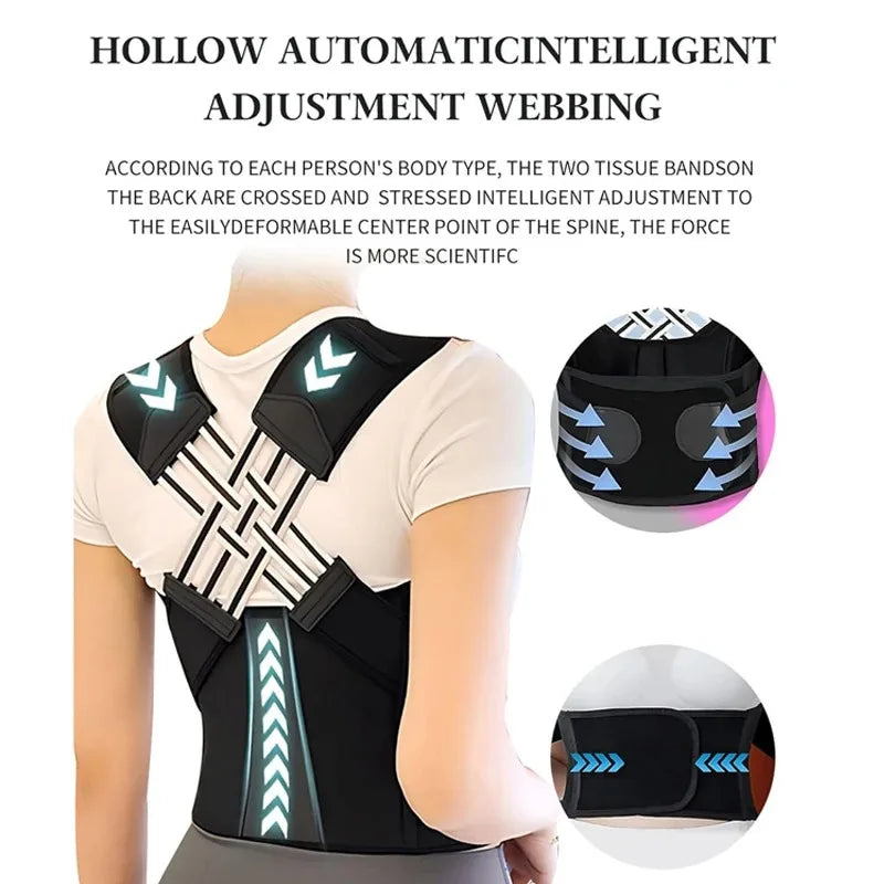 Breathable Posture Corrector — Adjustable Back Support Belt