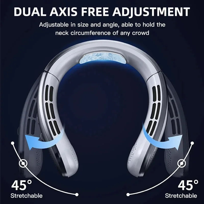 Bladeless Neck Fan with LED Display — 16 Hours of Hands-Free Cooling
